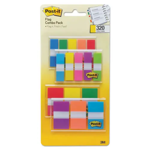 1-2" And 1" Page Flag Value Pack, Nine Assorted Colors, 320-Pack 1