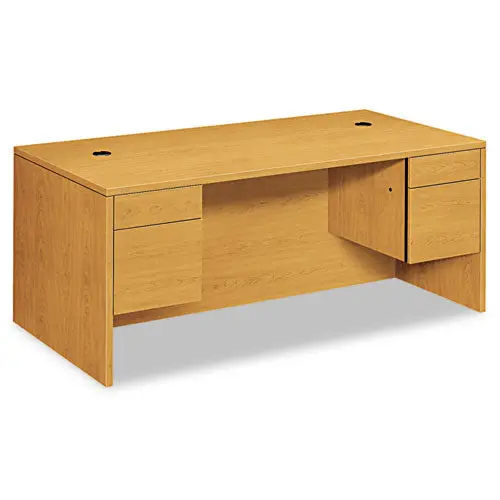 10500 Series 3-4 Height Double Pedestal Desk, 72W X 36D X 29.5H, Harvest 1