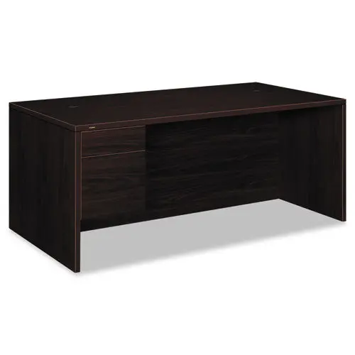 10500 Series Large "L" Or "U" 3-4 Height Pedestal Desk, 72W X 36D X 29.5H, Mahogany 1