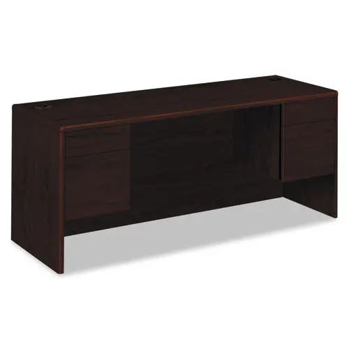 10700 Kneespace Credenza, 3-4 Height Pedestals, 72W X 24D X 29.5H, Mahogany 1