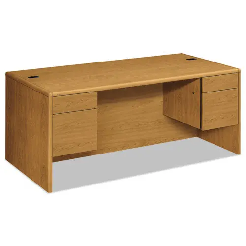 10700 Series Desk, 3-4 Height Double Pedestals, 72W X 36D X 29.5H, Harvest 1
