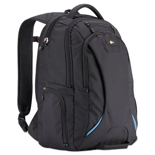 15.6" Checkpoint Friendly Backpack, 2.76" X 13.39" X 19.69", Polyester, Black 1