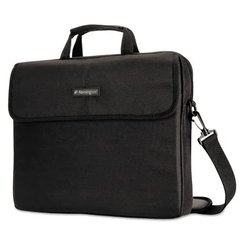 15.6" Simply Portable Padded Laptop Sleeve, Inside-Outside Pockets, Black 1