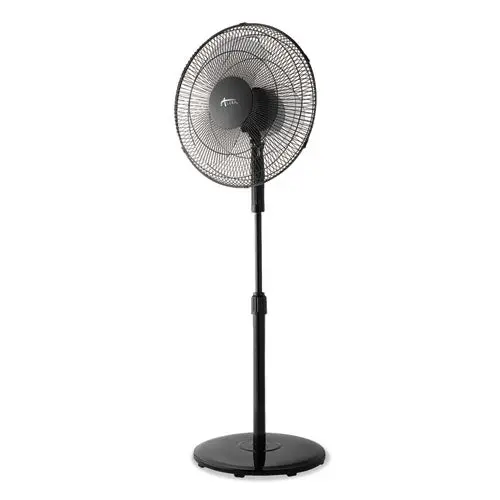 16" 3-Speed Oscillating Pedestal Stand Fan, Metal, Plastic, Black 1