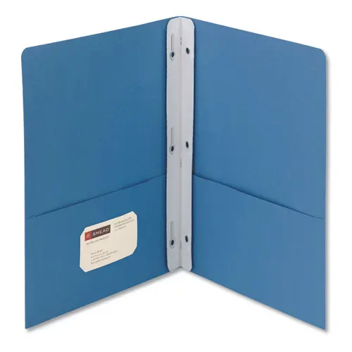 2-Pocket Folder W-Tang Fastener, Letter, 1-2" Cap, Blue, 25-Box 1