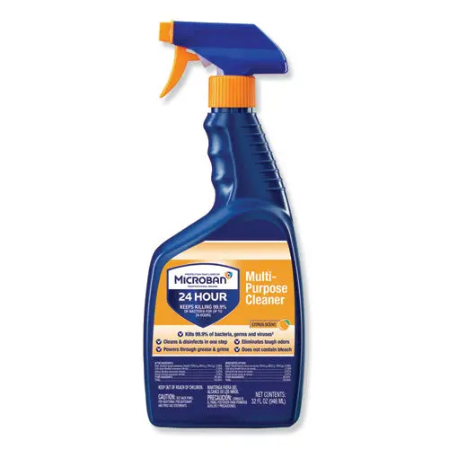 24-Hour Disinfectant Multipurpose Cleaner, Citrus, 32 Oz Spray Bottle, 6/Carton 1