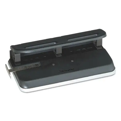 24-Sheet Easy Touch Two-To-Seven-Hole Precision-Pin Punch, 9-32" Holes, Black 1
