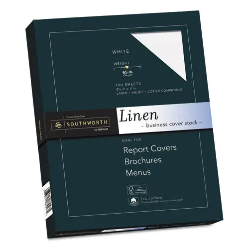 25% Cotton Linen Cover Stock, 65Lb, 8.5 X 11, 100-Pack 1