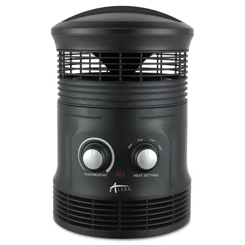 360 Deg Circular Fan Forced Heater, 8" X 8" X 12", Black 1