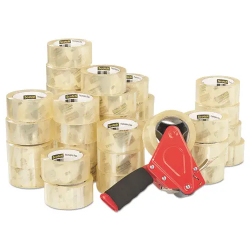 3750 Commercial Grade Packaging Tape With St-181 Pistol-Grip Dispenser, 3" Core, 1.88" X 54.6 Yds, Clear, 36-Carton 1