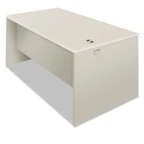 38000 Series Desk Shell, Radius Edge, 60W X 30D X 30H, Silver Mesh-Light Gray 1