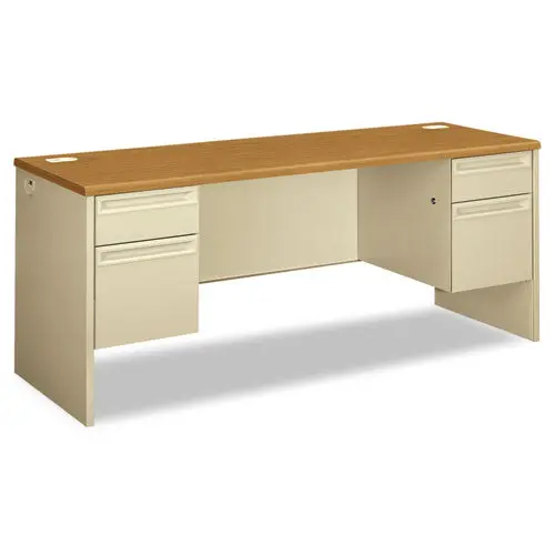 38000 Series Kneespace Credenza, 72W X 24D X 29.5H, Harvest-Putty 1