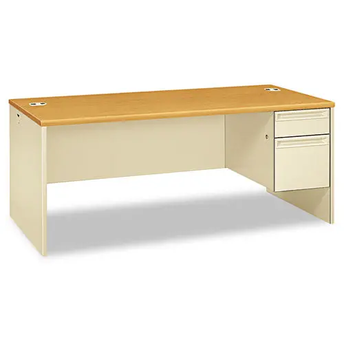 38000 Series Right Pedestal Desk, 72W X 36D X 29.5H, Harvest-Putty 1