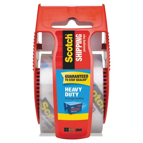 3850 Heavy-Duty Packaging Tape With Dispenser, 1.5" Core, 1.88" X 66.66 Ft, Clear 1