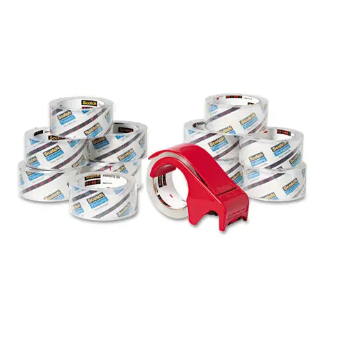3850 Heavy-Duty Packaging Tape With Dp300 Dispenser, 3" Core, 1.88" X 54.6 Yds, Clear, 12-Pack 1