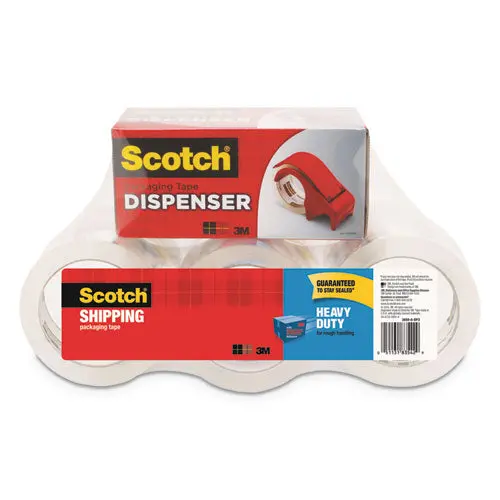3850 Heavy-Duty Packaging Tape With Dp300 Dispenser, 3" Core, 1.88" X 54.6 Yds, Clear, 6-Pack 1