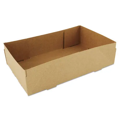 4-Corner Pop-Up Food And Drink Tray, 8 5-8 X 5 1-2 X 2 1-4, Brown, 500-Carton 1