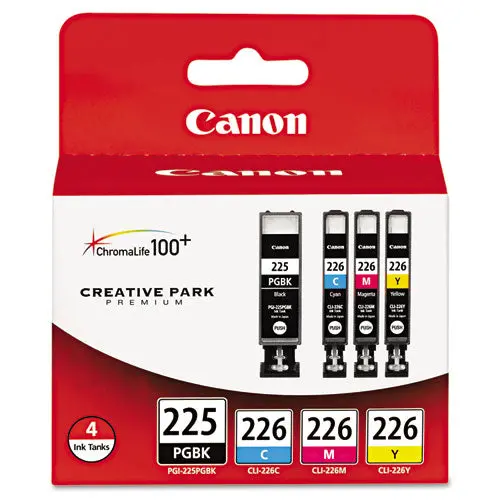 4530B008aa (Pgi-225, Cli-226) Ink, Cyan-Magenta-Pigment Black-Yellow, 4-Pack 1