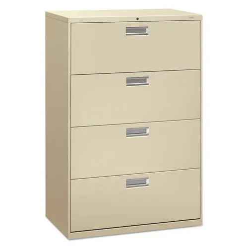 600 Series Four-Drawer Lateral File, 36W X 18D X 52.5H, Putty 1