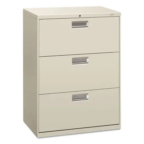 600 Series Three-Drawer Lateral File, 30W X 18D X 39.13H, Light Gray 1