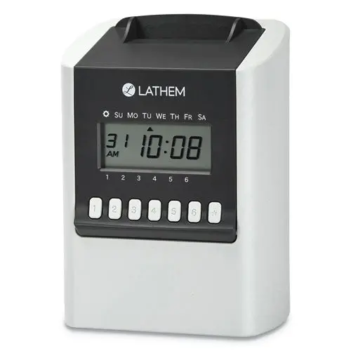700E Calculating Time Clock, White 1