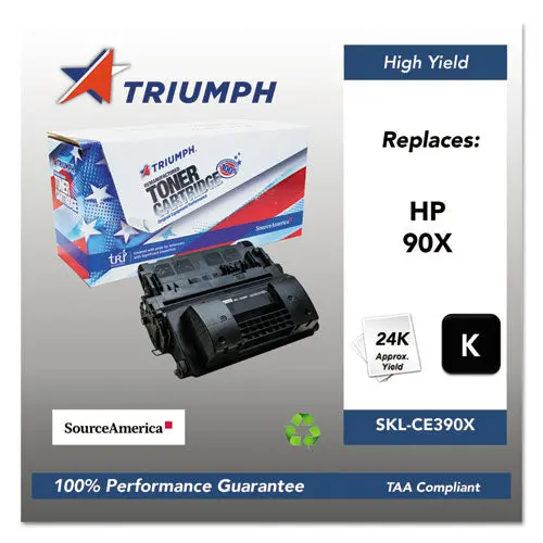 751000Nsh1222 Remanufactured Ce390x (90X) Toner, 24000 Page-Yield, Black 1