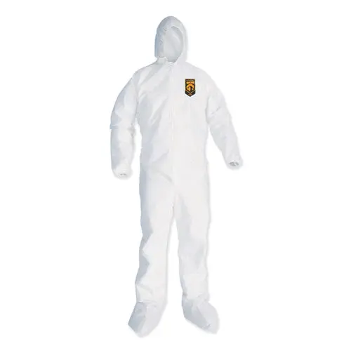 A35 Liquid And Particle Protection Coveralls, Hooded, 2X-Large, White, 25-Carton 1