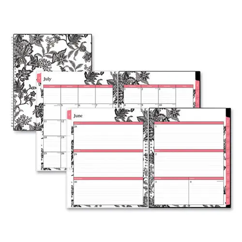 Academic Year Cyo Weekly-Monthly Planner, 11 X 8.5, Black-White, 2021-2022 1