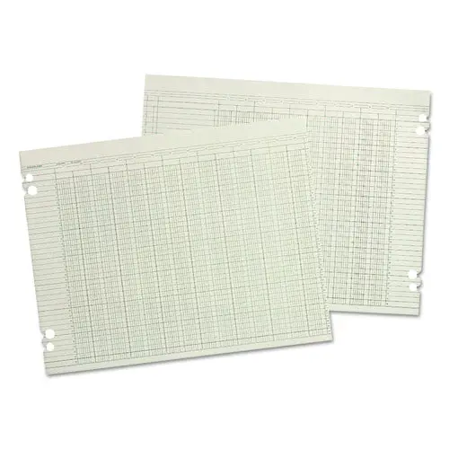 Accounting Sheets, 24 Columns, 11 X 14, 100 Loose Sheets-Pack, Green 1