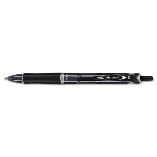 Acroball Colors Advanced Ink Retractable Ballpoint Pen, 1Mm, Black Ink-Barrel 1