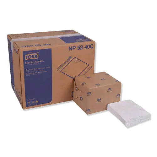 Advanced Dinner Napkins, 2-Ply, 15" X 16.25", White, 375-Pack, 8 Packs-Carton 1