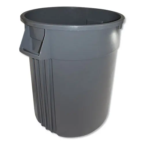 Advanced Gator Waste Container, Round, Plastic, 44 Gal, Gray 1