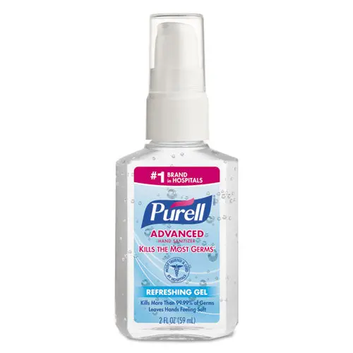 Advanced Gel Hand Sanitizer, Refreshing Scent, 2 Oz Pump Bottle, 24-Carton 1