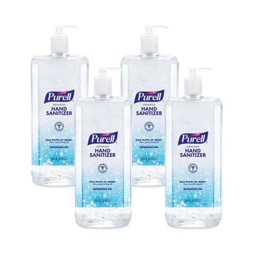 Advanced Refreshing Gel Hand Sanitizer, Clean Scent, 1.5 L Pump Bottle, 4-Carton 1