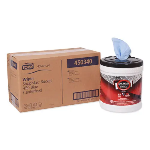 Advanced Shopmax Wiper 450, 8.5 X 10, Blue, 200-Bucket, 2 Buckets-Carton 1