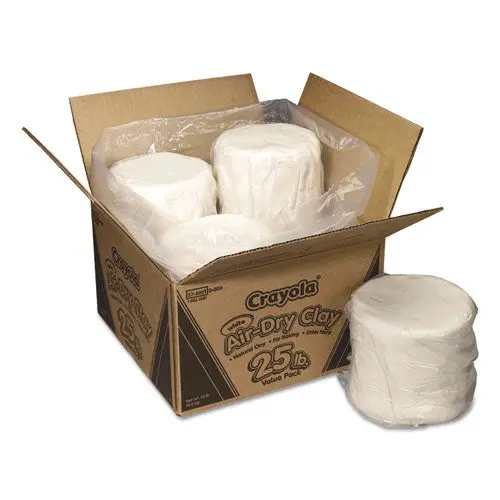 Air-Dry Clay, White, 25Lb Box 1