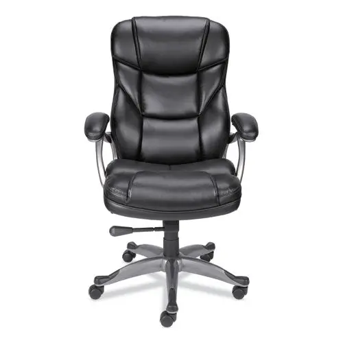 Alera Birns Series High-Back Task Chair, Supports Up To 250 Lb, 18.11" To 22.05" Seat Height, Black Seat-Back, Chrome Base 1