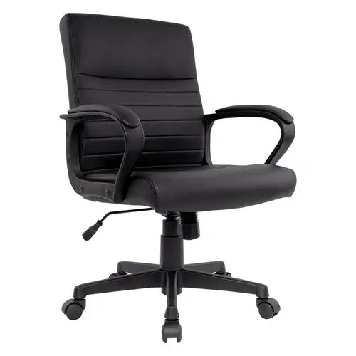 Alera Breich Series Manager Chair, Supports Up To 275 Lbs, 16.73" To 20.39" Seat Height, Black Seat-Back, Black Base 1