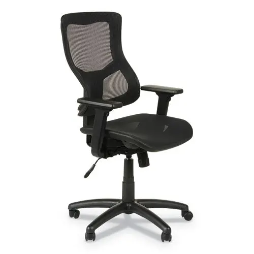 Alera Elusion Ii Series Suspension Mesh Mid-Back Synchro With Seat Slide Chair, Up To 275 Lbs, Black Seat-Back, Black Base 1