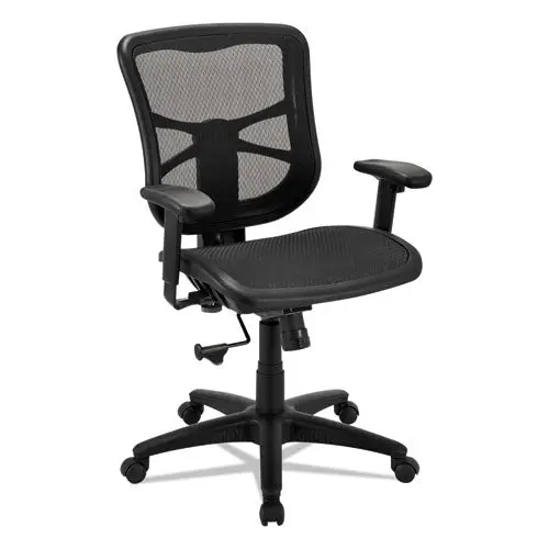 Alera Elusion Series Mesh Mid-Back Swivel-Tilt Chair, Supports Up To 275 Lbs, Black Seat-Black Back, Black Base 1