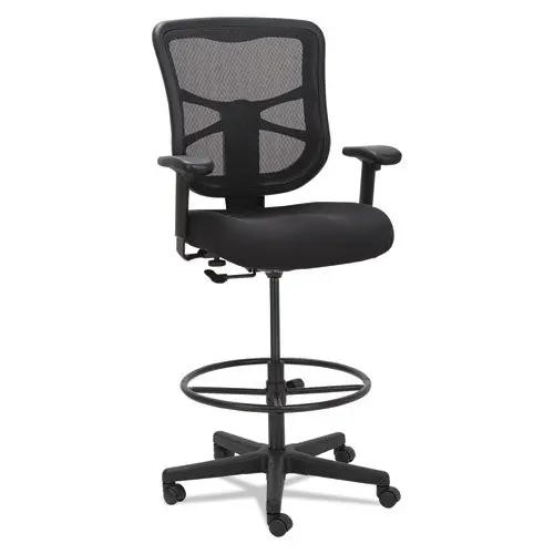 Alera Elusion Series Mesh Stool, 31.6" Seat Height, Supports Up To 275 Lbs., Black Seat-Black Back, Black Base 1