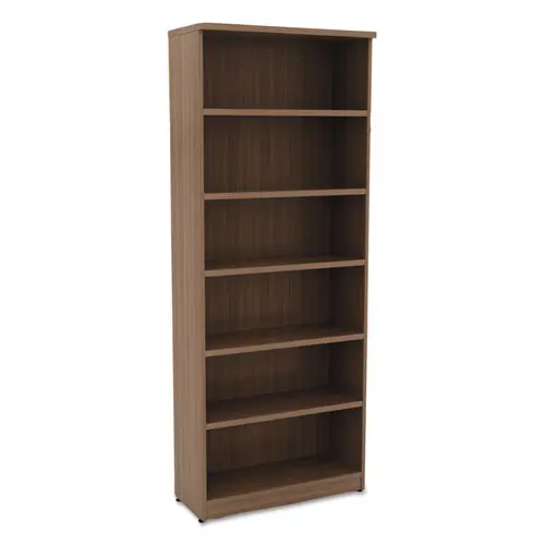 Alera Valencia Series Bookcase, Six-Shelf, 31 3-4W X 14D X 80 1-4H, Mod Walnut 1