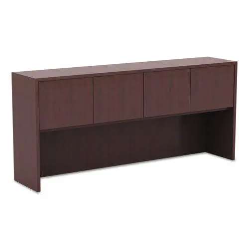 Alera Valencia Series Hutch With Doors, 70.63W X 15D X 35.38H, Mahogany 1