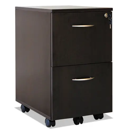 Alera Valencia Series Mobile File-File Pedestal, 15.38W X 20D X 26.63H, Espresso 1