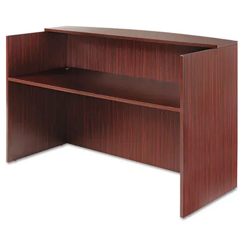 Alera Valencia Series Reception Desk With Counter, 71W X 35.5D X 42.5H, Mahogany 1