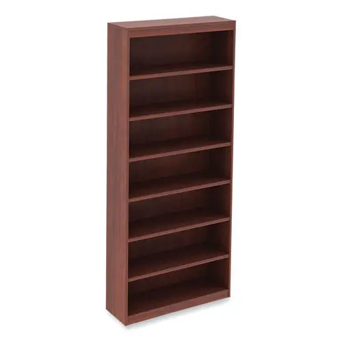 Alera Valencia Series Square Corner Bookcase, Seven-Shelf, 35.63W X 11.81D X 83.86H, Cherry 1