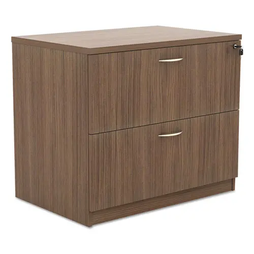 Alera Valencia Series Two-Drawer Lateral File, 34W X 22.75D X 29.5H, Walnut 1