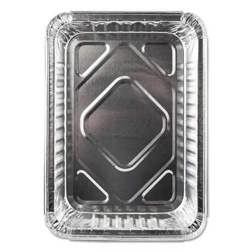 Aluminum Closeable Containers, 1.5 Lb Oblong, 8.69 X 6.13 X 1.56, Silver, 500-Carton 1