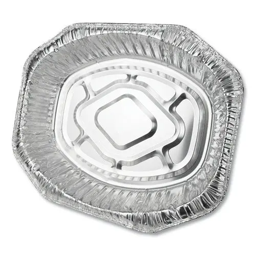 Aluminum Roaster Pans, Extra-Large Oval, 230 Oz, 18.5 X 14 X 3.38, Silver, 50-Carton 1