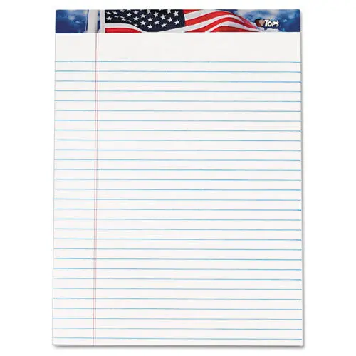 American Pride Writing Pad, Wide-Legal Rule, 8.5 X 11.75, White, 50 Sheets, 12-Pack 1
